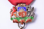 орден, Орден Виестура, 5-я степень, серебро, эмаль, Латвия, 1938-1940 г., 63 x 43.2 мм, 23.38 г, мас...