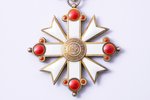 ordenis, Viestura ordenis, 5. pakāpe, sudrabs, emalja, Latvija, 1938-1940 g., 63 x 43.2 mm, 23.38 g,...