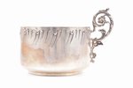tea pair, silver, 950 standard, 346.50 g, Ø (saucer) 16 cm, h (cup with handle) 9 cm, by Emile Puifo...