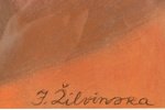 Жилвинска Ядвига (1918-2010), Тюльпаны, 70-80е годы 20го века, бумага, пастель, 46.5 x 35.5 см...