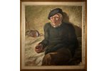 Ebersteins Harijs (1906-1964), Fisherman with a pipe, 1930-ые, canvas, oil, 80 x 75 cm...