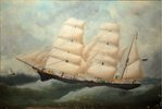 Ship "Japan", made by order of Captain P. Laivins, 1891, canvas, oil, 62.5 x 92 cm...
