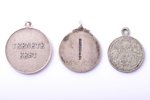 комплект из 3 пожарных жетонов: Эстония (серебро, 875 проба, 20е-30е годы 20-го века), Финляндия (се...