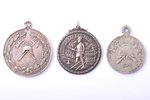 set of 3 firemen jettons: Estonia (silver, 875 standard, 20ties-30ties of the 20th cent.), Finland (...