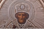 ikona, Svētais Nikolajs Brīnumdarītājs, ar veltījumu "...biedram N.N. Žegalovam no Ustj-Dvinskas cie...