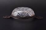 konfekšu trauks, sudrabs, kristāls, 84 prove, 21.5 x 12.5 cm, h 5.5 cm, "Faberžē" firma, 1908-1917 g...