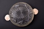 konfekšu trauks, sudrabs, kristāls, 84 prove, 16 x 11.4 cm, h 4.8 cm, Semjona Pavlova darbnīca, 1908...