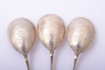 set of 12 teaspoons, silver, 84 standart, engraving, 1885, 265.95 g, workshop of Ivan Alexeyev, Mosc...
