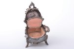jewelry case, "Throne", silver plated, h 13.5 cm...