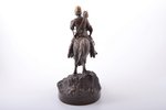 skulptūra, "Kazaku pāris zirga mugurā", autors Alberts Morics Volfs (1854‑1923), bronza, h 29.6 cm,...