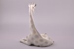 figurine, Giraffe, porcelain, Riga (Latvia), USSR, Riga porcelain factory, molder - Peter Veselov, 1...