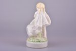 figurine, A girl with a chicken ("Sunflower"), porcelain, Riga (Latvia), USSR, Riga porcelain factor...