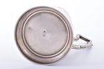 tea glass-holder, silver, 84 standard, 109.15 g, engraving, h (with handle) 10 cm, Ø (inside) 6.4 cm...