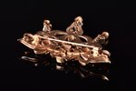 pendant-brooch, gold, 583 standard, 22.67 g., the item's dimensions 5.2 x 6 cm, USSR...