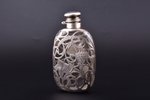 flask, silver, 925 standard, total weight of item 221.20, engraving, glass, h 13.6 cm...