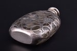 flask, silver, 925 standard, total weight of item 221.20, engraving, glass, h 13.6 cm...