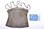 театральная сумочка, серебро, с двумя отделениями, модерн, 380.60 г, кольчужное плетение, 17.5 x 20...