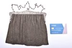 an evening bag, silver, 800 standard, 343.80 g, chainmail, 19 x 21.5 cm, France...