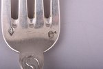 set of spoon and fork, Art-Nouveau, silver, 950 standart, 1876-1899, 153.70 g, Adolphe Boulenger, Pa...