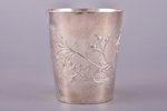 goblet, silver, floral motif, 950 standard, 100.15 g, h 7.9 cm, France...