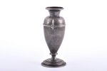 small vase, silver, 875 standard, 82.05 g, engraving, h 11.4 cm, Moscow Jewelry Factory, 1953, Mosco...