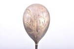 teaspoon, silver, 84 standard, 30.70 g, engraving, 15 cm, Nemirov-Kolodkin Manufacturing and Trading...
