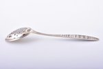 spoon, silver, 875 standard, 57.85 g, niello enamel, 19.7 cm, artel "Severnaya Chern", 1971, USSR...