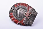 badge, Metropolitan named after Kaganovich, 1st queue, № 13165, silver, enamel, USSR, 1935, 36.6 x 3...