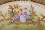 tray, romantic scene, porcelain, Gardner porcelain factory, Russia, the 2nd half of the 19th cent.,...