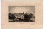 Tsaritsyno In Moscow, 1850, paper, steel engraving, 9.9 x 15.8 cm...