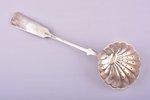 sieve spoon, silver, 830 standard, 45.05 g, gilding, 18.4 cm, 1924, Finland...