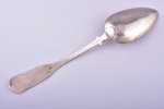 set of soup spoons, silver, 6 pcs., 84 standard, 361.65 g, 22.6 cm, by Cristoph Barthold Knuth, 1853...