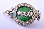 jetton, Chisinau Society of Doctors and Pharmacists, Bessarabia,, silver, enamel, Russia, 1907, 36 x...