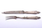 meat carving set of 2 items, silver, 950 standart, metal, total weight of items 274.35g, France, 32....