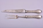 meat carving set of 2 items, silver, 950 standart, metal, total weight of items 287.25g, France, 32....