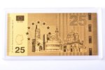 zelta stienis banknotes formā, "Bundeshauptstadt Berlin", 2015 g., zelts, Vācija, 0.5 g, Ø 90 x 43 m...