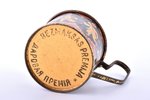 tea glass-holder, tea "Atlanta", Latvia, the 20ties of 20th cent., Ø (inside) 6.4 cm, (with handle)...