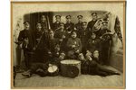 fotogrāfija, uz kartona, ugunsdzēsēju orķestris, Krievijas impērija, 20. gs. sākums, 22,8x17,2 cm...