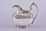 cream jug, silver, 84 standard, 229.20 g, gilding, h 11.7 cm, by Adolf Shper, 1835, St. Petersburg,...