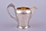 cream jug, silver, 84 standard, 157.50 g, engraving, gilding, h 10.5 cm, Second Moscow Artel, 1908-1...