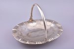 biscuit tray, silver, 84 standard, 391.20 g, engraving, 28.2 x 20.5 cm, h (with handle) 20 cm, by Il...