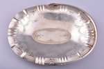 biscuit tray, silver, 84 standard, 391.20 g, engraving, 28.2 x 20.5 cm, h (with handle) 20 cm, by Il...