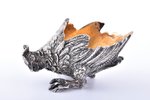 egg holder, silver, "Rooster", 800 standard, 133.45 g, gilding, 5.1 x 8.2 x 4.8 cm...
