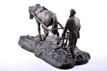 figurālā kompozīcija, "Grāfs Tolstojs, arot tīrumu", modeļa autore skulptore Solovjova Anna Andrejev...
