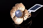a set of ring, earrings and pendant, "Flowers", gold, 585, 14 К standart, the size of the ring 17.75...