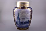 vase, "Kremlin", porcelain, LFZ - Lomonosov porcelain factory, hand-painted, USSR, the 50ies of 20th...