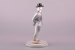 figurine, Young man in traditional costume, porcelain, Riga (Latvia), J.K.Jessen manufactory, signed...