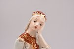 статуэтка, Царевна Несмеяна, фарфор, Рига (Латвия), СССР, Рижская фарфоровая фабрика, автор модели -...
