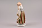 figurine, Mourning woman, porcelain, Riga (Latvia), Riga porcelain factory, signed painter's work, h...