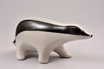 figurine, Badger, porcelain, Riga (Latvia), USSR, Riga porcelain factory, molder - Aina Mellupe, the...